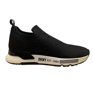 DKNY Women’s Black Slip-On Logo Signature Athletic Nora Sneakers Size 7.5M